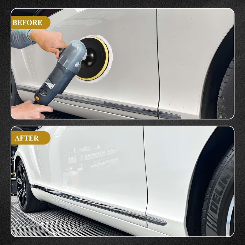 3 PCS 6 Inch Wool Polishing Pad Hook and Loop