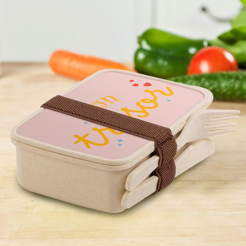 Fabulous Lunch Box with Cutlery Pink - Mon Trésor Bébé