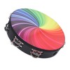 Handheld Tambourine 10 Inch Double Layer Bell Piece Solid Wood