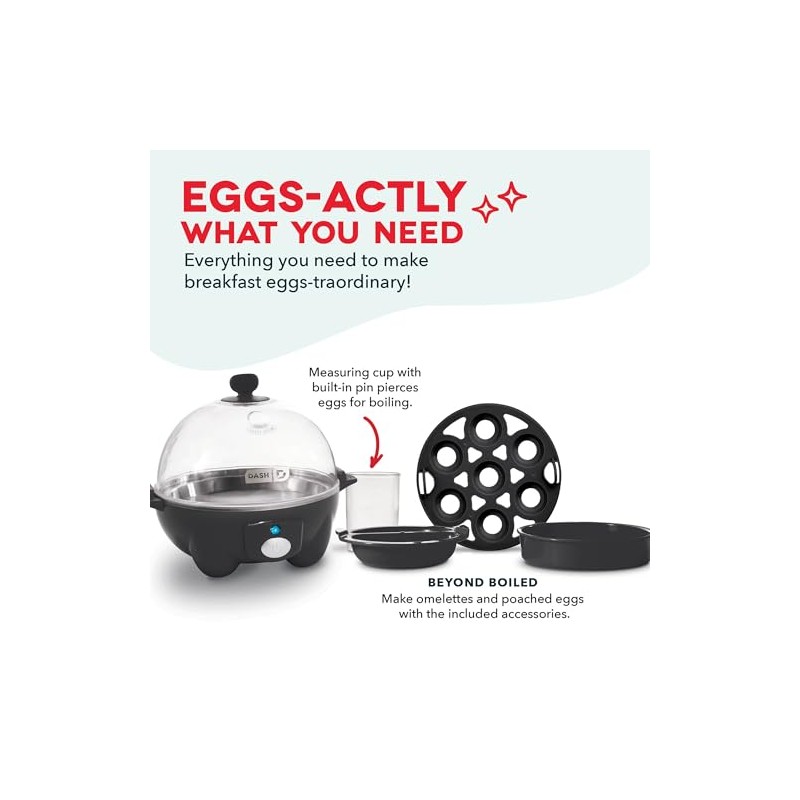 Dash Rapid Egg Cooker - Boiler, Poacher & Steamer -