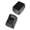 20 Pcs Chair Leg Floor Protector Rectangular Transparent Black Felt