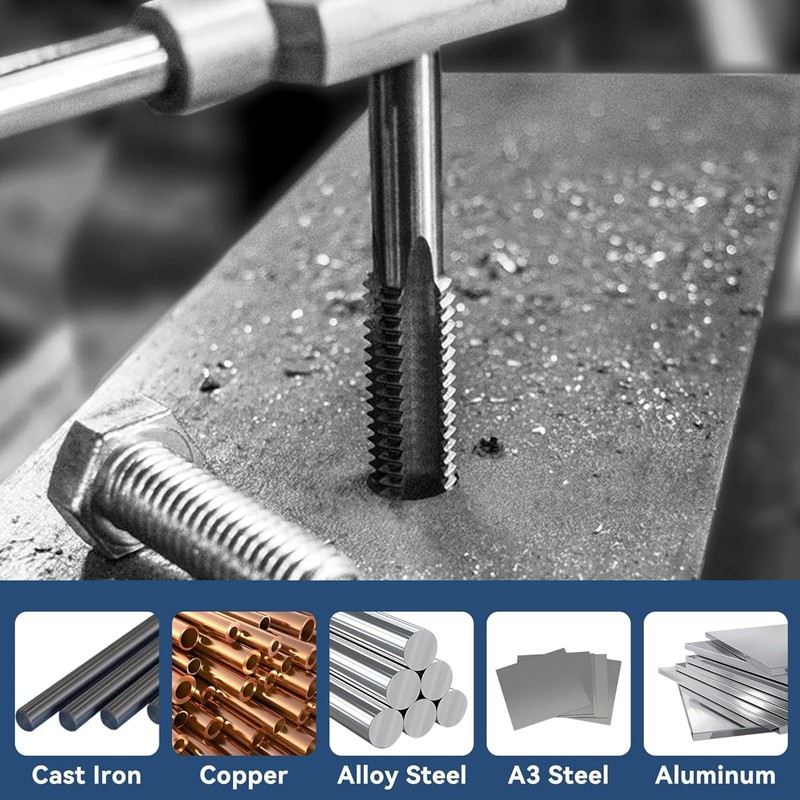 TA-VIGOR M6 x 1mm Spiral Flute Thread Tap, Metric Machine