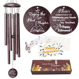 Retirement Gift for Woman Men, 25" Wind Chimes Retired Gifts, Happy Retirement Gifts for Women，Coworker，Boss，Teacher，Nurses，Friends, Going Away Farewell Gift Ideas Retirement Decorations