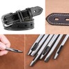 6 Pcs Oval Leather Punch Tools, Oval Leather Punch Set,