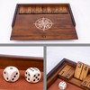 Shut The Box Game with 12 Pcs Wooden Numbers，Wooden Board