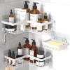 YASONIC Corner Adhesive Shower Caddy, with Soap Holder and 12