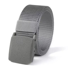 CRAFTMEMORE Tactical Nylon Web Belt, 1.5 Inch Wide, Military Style with Plastic Buckle SPB7 (Gray)