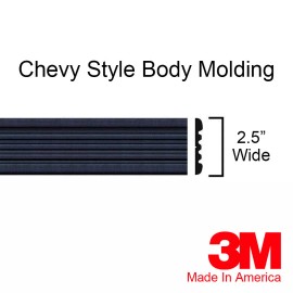 Brickyard Automotive BLACK Side Body Trim Molding Fits Chevy Tahoe Suburban - 1/2 Roll - 80" Long