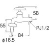 SANEI Coupling Side Water Faucet for Watering Hose Connection Nominal