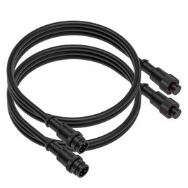 BTF-LIGHTING 9.84FT 4 Pin 0.5mm²/20AWG IP68 Extension Cable Wire with Male and Female Connectors for RGB 5050 WS2815 WS2805 etc LED Strip 15mm Metal Nut Big Size Home Lighting Connector