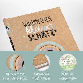 Baby Album [Happy Pingu] Baby Diary for Pregnancy and the First Year | Memory Album for Birth | Welcome Little Treasure! | Sustainable & Climate Neutral