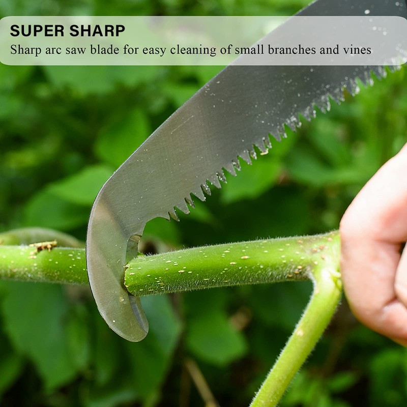 HUNKENR Tree Pruner Pole Saw Manual Extendable Long Tree Pruner