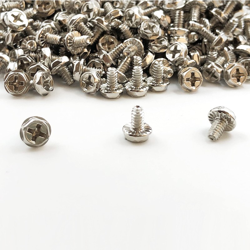 Bfenown100PCS 6#-32x6 Hex Phillips Head Replacement PC Computer Case Mounting