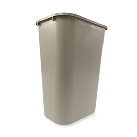 Rubbermaid Rubbermaid Commercial Products 41QT Black Wastebasket Trash Container, for Bedroom/Bathroom/Office, Fits Under Desk/Sink/Cabinet