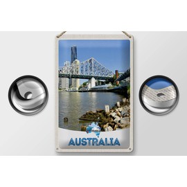 FEMER Tin Sign Travel 20 x 30 cm Australia Downtown High Rise