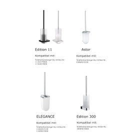 KEUCO Replacement Toilet Brush Head, Interchangeable, Set of 3, Loose, 12.7 x 7.2 cm, White, Original Manufacturer, Toilet Brush Replacement Brush Head