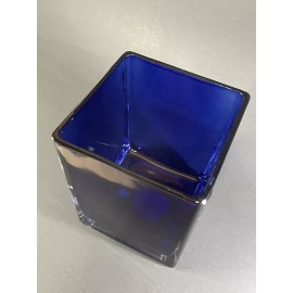 Unmarked Home & Garden Crystal Blue Planters Small Glass Indoors