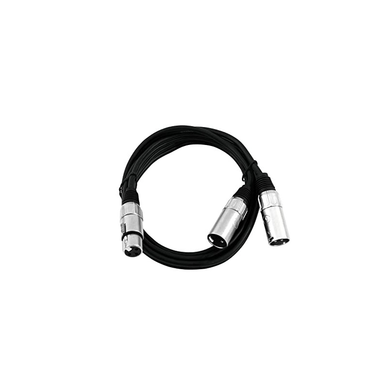 OMNITRONIC Adaptor Cable XLR (F)/2xXLR(M) 0.5 m Black