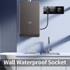 JIMEIDA 3 Socket Glass Flush-Mounted Black 16 Amp Sockets with
