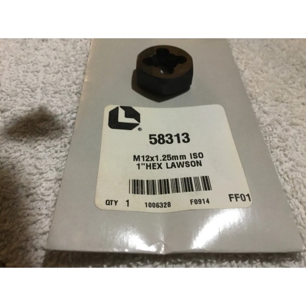 THREADING DIE M12 X 1.25MM ISO 1”HEX LAWSON 58313