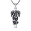 MEDWISE Large St Michael Necklace 925 Sterling Silver Archangel Saint