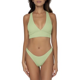 Smart & Sexy Women's Cloud Cotton Comfort Collection Bralette, Glass Green, Large