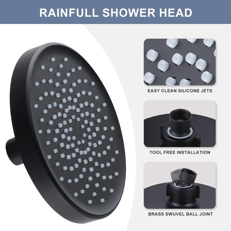 Shower Head High Pressure Rain, Luxury Bathroom Showerhead with Adjustable
