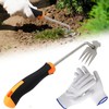 Gardena Garden Hand Weeder with Handle Rubber Handle, Premium Manganese