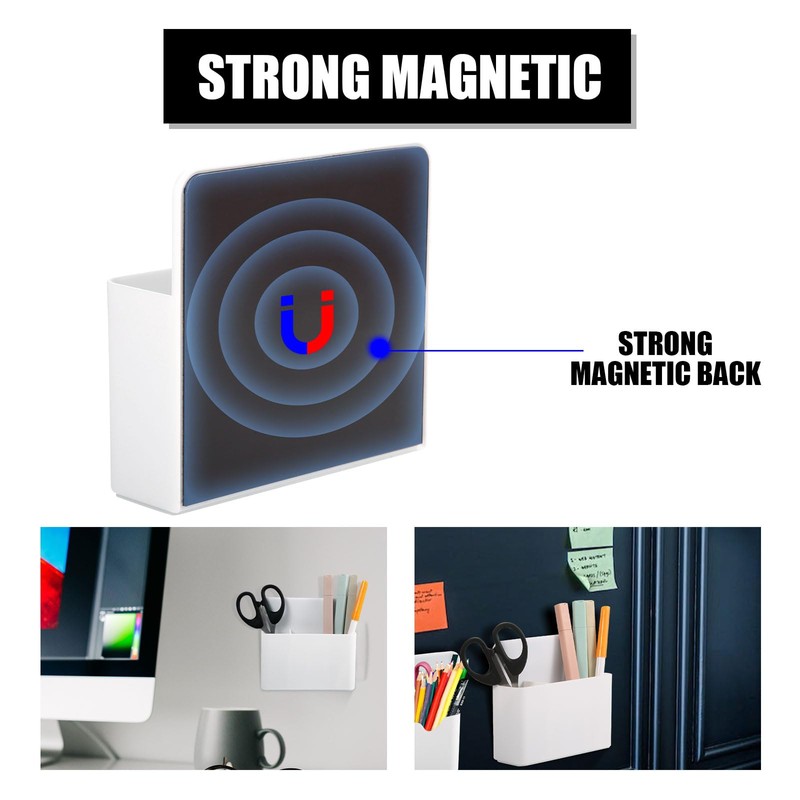 PEUTIER 3pcs Magnetic Pen Holders, Including 1 Large Magnetic Dry