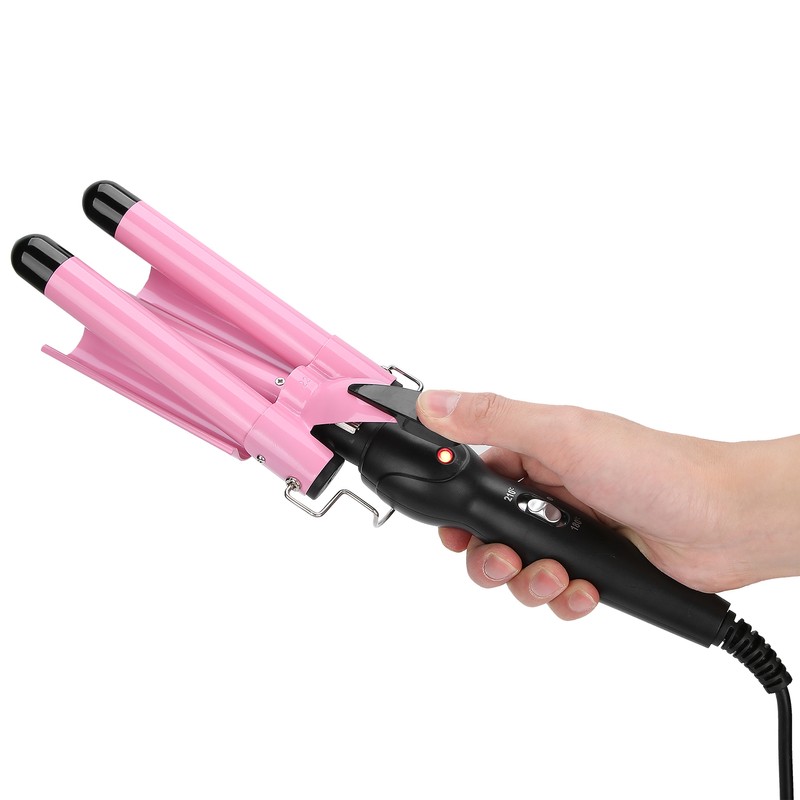 3 Barrel Curling Iron Wand Adjustable Hair Curler Waver Crimper