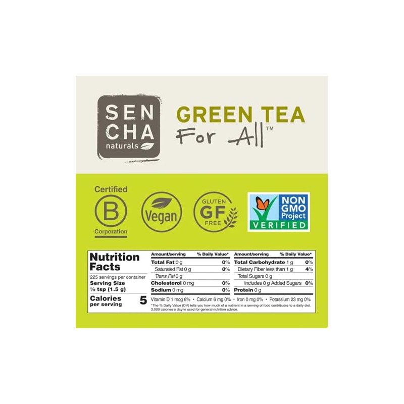 Everyday Organic Matcha Green Tea Powder - Rich Antioxidant &