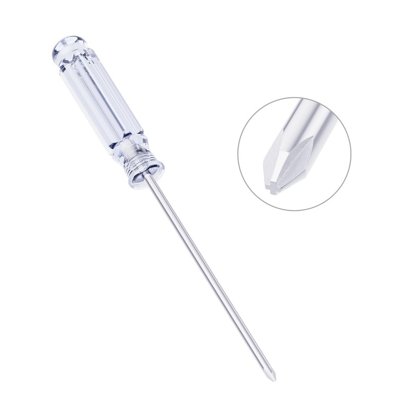 FOCMKEAS 5PCS Mini Phillips Screwdriver, 3mm Cross Head with Clear