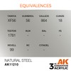 AK Interactive 3rd Gen Metallic Natural Steel 17ml