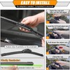 AUTOBOO 24"+22" Windshield Wipers with 12" Rear Wiper Blade Replacement