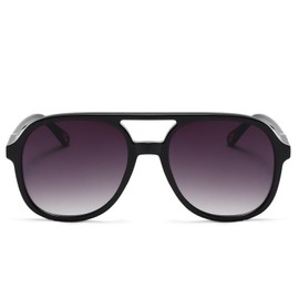 OSAGAMA Vintage Polarised Sunglasses Pilot Glasses Oversized Sunglasses for Men and Women, black