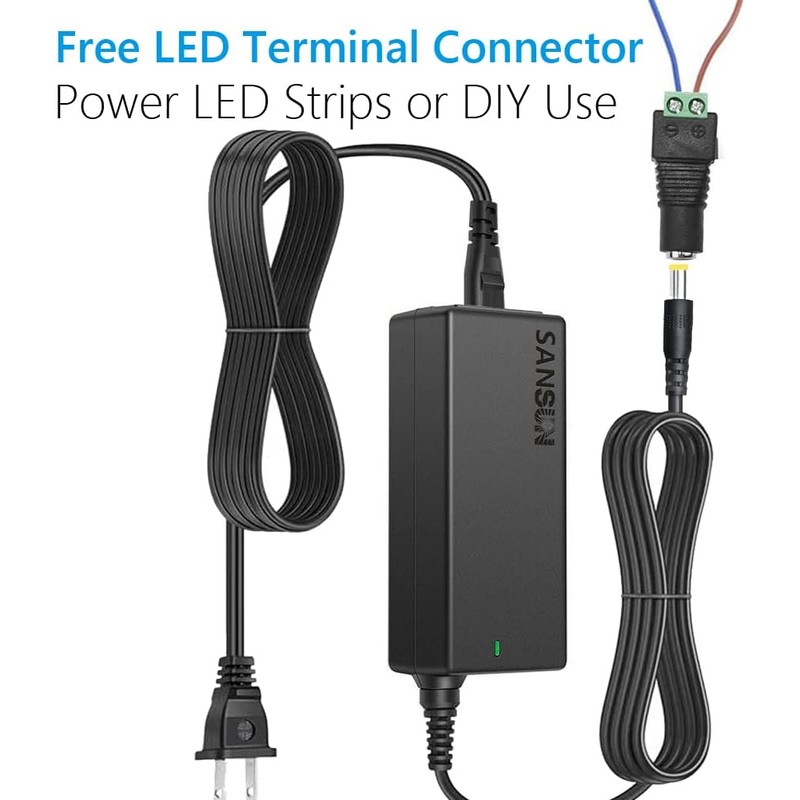 12V 5A Power Supply for LED Strip Lights, 60W Power