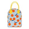 Fluf Zipper Lunch Bag (Various Designs), Gingham Blue