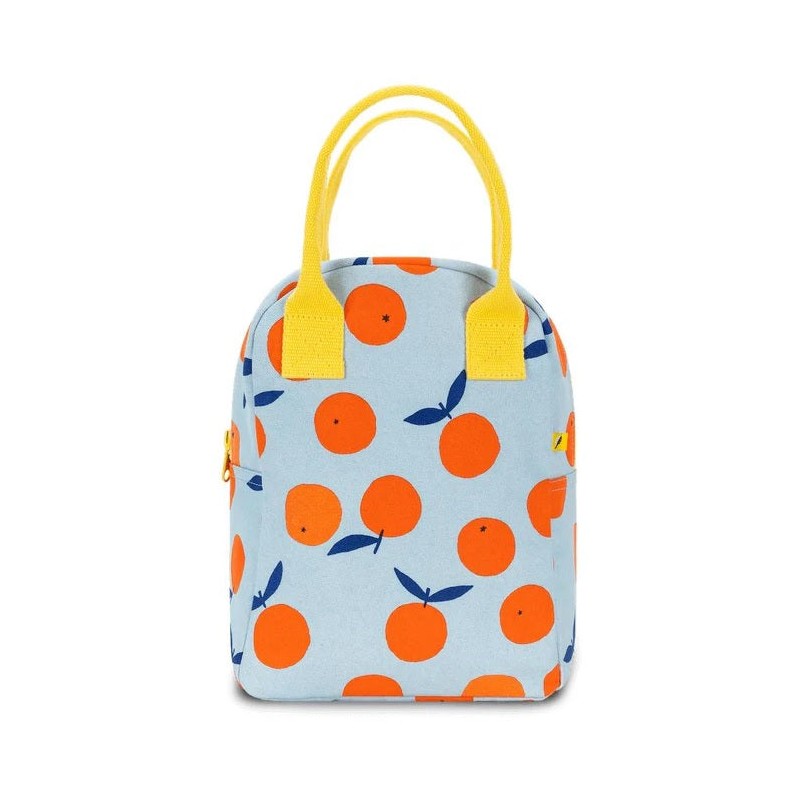 Fluf Zipper Lunch Bag (Various Designs), Gingham Blue