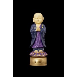 Eswold Higashi Hongan-ji Temple of Our House Monk; Main Unit Component: Approx. 3.3 x 3.3 x 8.1 inches (8.5 x 8.5 x 20.5 cm); Base: Approx. 3.1 x 3.9 x 1.6 inches (8 x 10 x 4 cm)