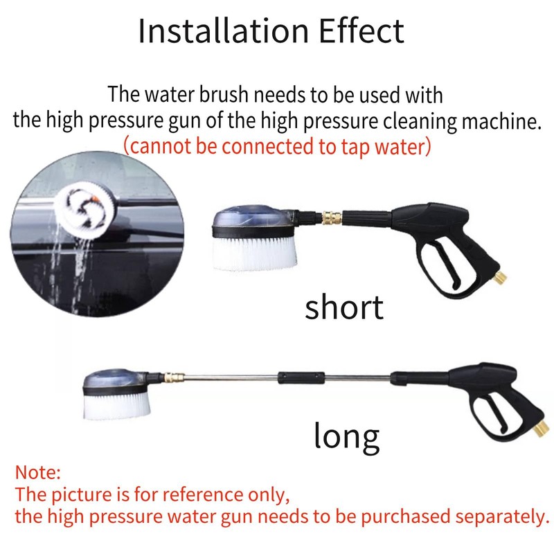 Kuuleyn Rotary Wash Brush,Pressure Washer Brush,360-Degrees Fan Shaped Power Washer