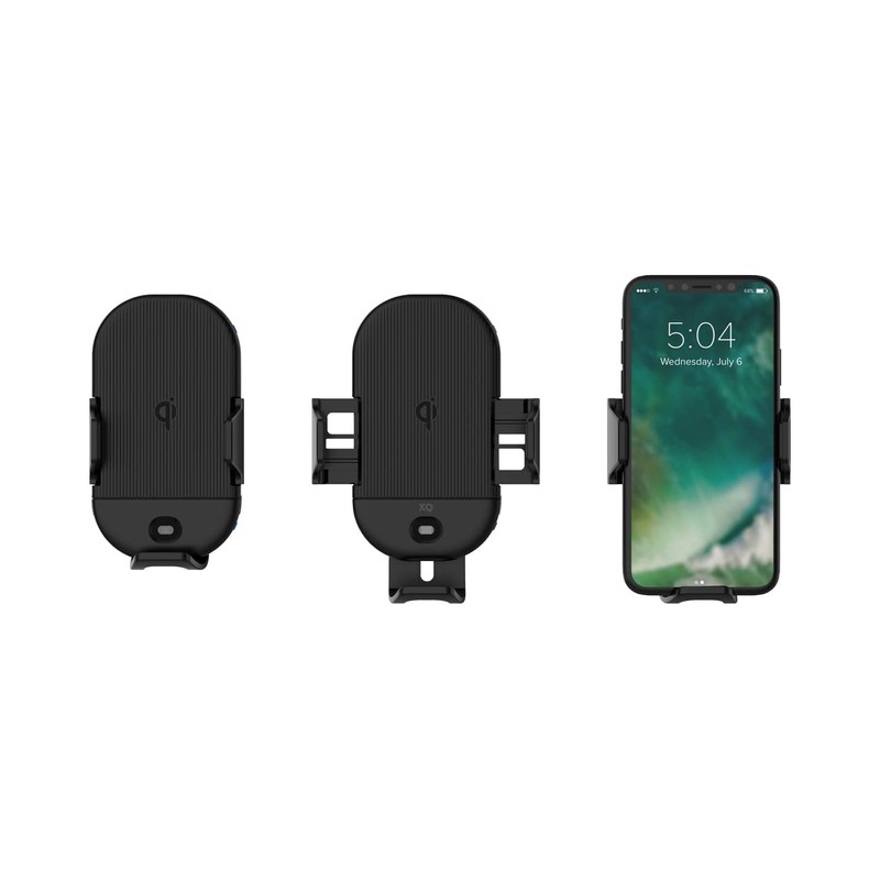 XQISIT Premium Wireless Car Charger 2in1 Qi Holder with Infrared