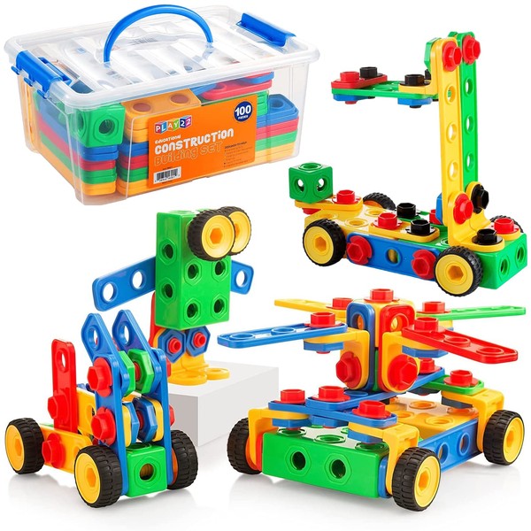Play22 100Pc Building Blocks for Toddlers Stem Toys - Building