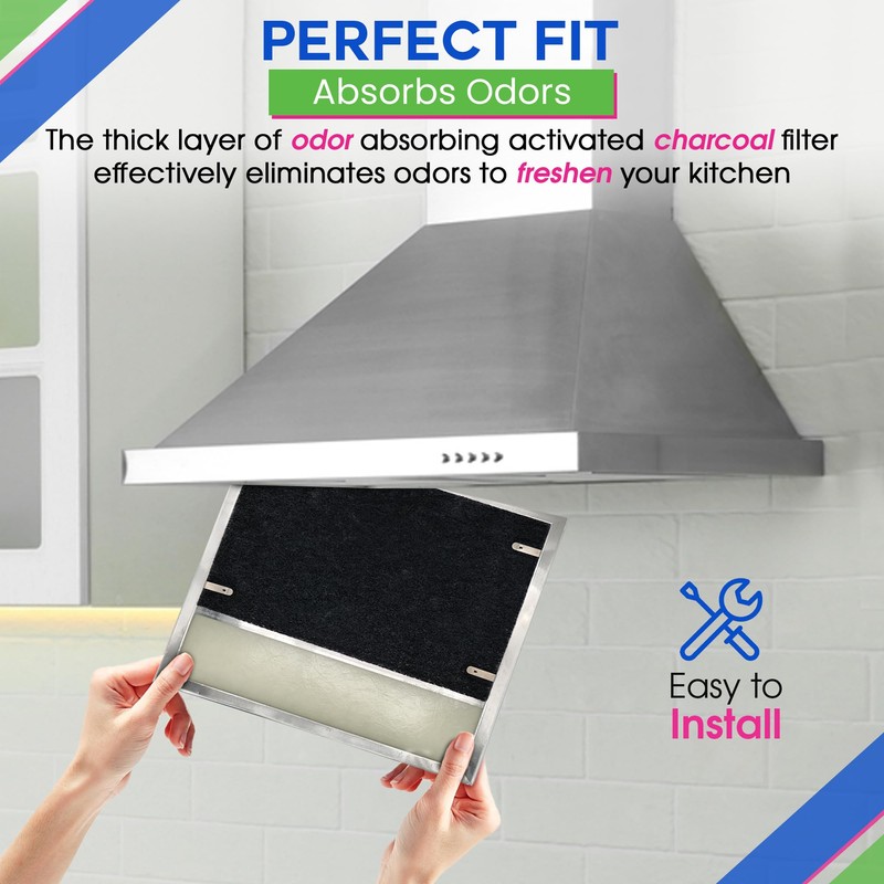 Range Hood Charcoal Filter 7.75” x 10.5” - Fits Broan