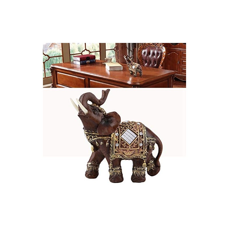 1pc Lucky Wealth Elephant, Ornaments Statue Sculpture Feng Shui Wood