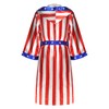 Men Boxing Costume Adult Satin American Flag Boxing Costume with