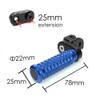 MC MOTOPARTS POLE Blue CNC 25mm Extension Riser Front Foot