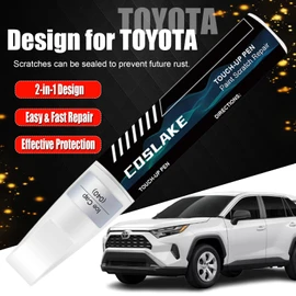 COSLAKE Car Touch Up Paint(Ice Cap/Super White(040(Include 2UE/2MQ))) for Toyota, Car Paint Scratch Repair Kit, Quick & Easy Solution to Repair, 2 in 1 Scratch Remover Pen with Color-Matched