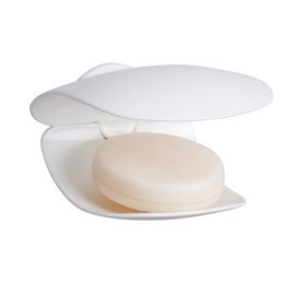 WENKO Turbo-Loc® Sora Wall Soap Tray, No Drilling Required in Bathroom and Shower, Soap Dish for Solid Hand, Body and Hair Soap without Packaging, Made of Durable Plastic, 11.5 x 8 x 10.5 cm, White