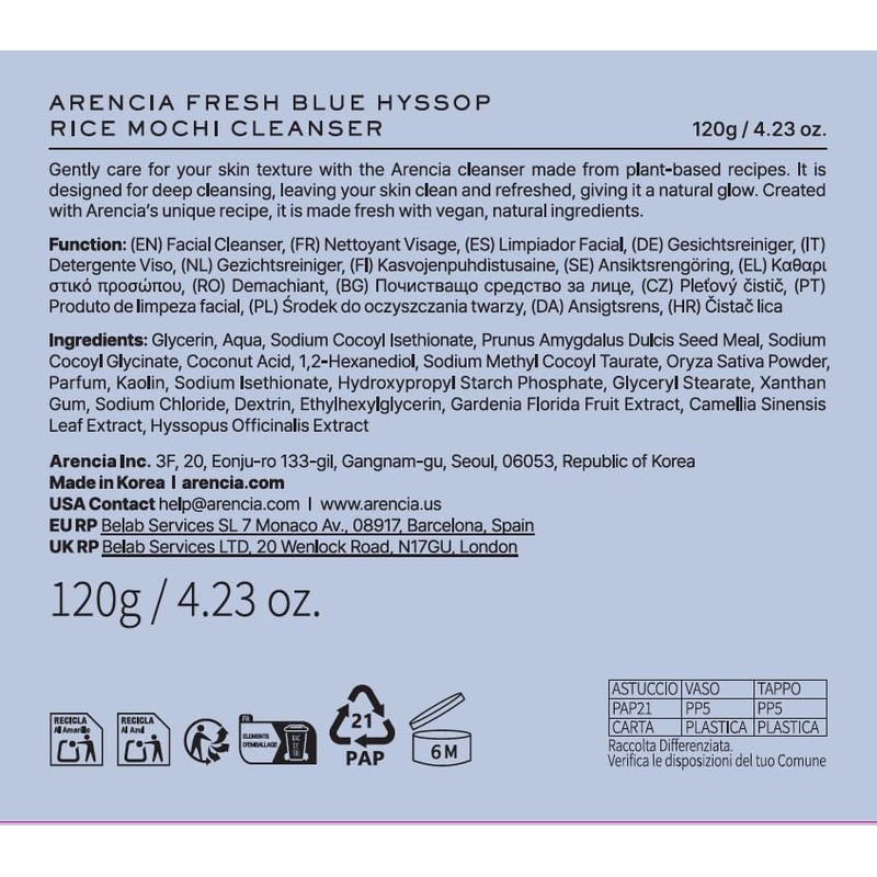 Arencia - Limpiador Blue Hyssop 120 g
