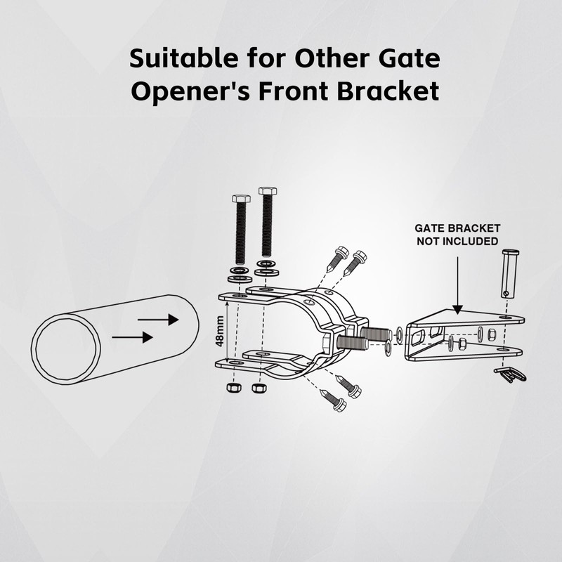 Tube Gate Bracket Kit for Automatic Swing Gate Opener System,